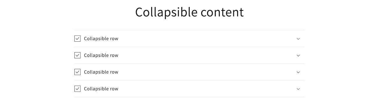 折りたたみ可能なコンテンツ